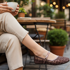 Floral Embroidery Mesh Ballet Flats