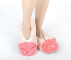 Panda Bros Womens Animal Thick & Warm Slipper Socks With Non Slip Grippers On Bottoms, Character House Shoes, Novelty Slippers for Ladies