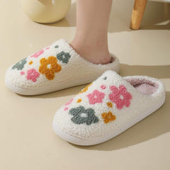 Cozy Furry House Slippers for Women/Men Cute Warm Indoor Non-Slip Winter Cozy Shoes