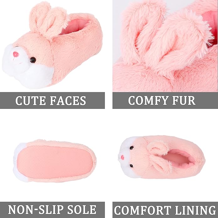 Cute Cartoon Animal Home Furry Slippers - Women's Warm Winter Slippers
