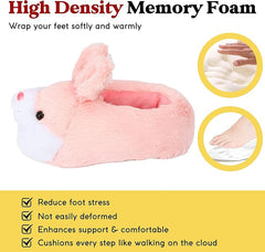 Cute Cartoon Animal Home Furry Slippers - Women's Warm Winter Slippers