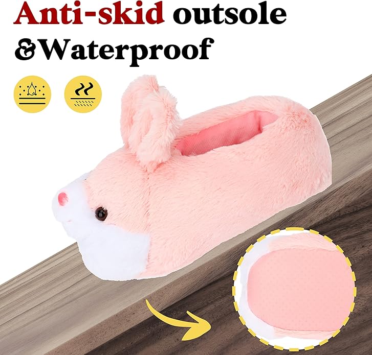 Cute Cartoon Animal Home Furry Slippers - Women's Warm Winter Slippers