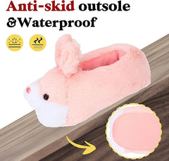 Cute Cartoon Animal Home Furry Slippers - Women's Warm Winter Slippers