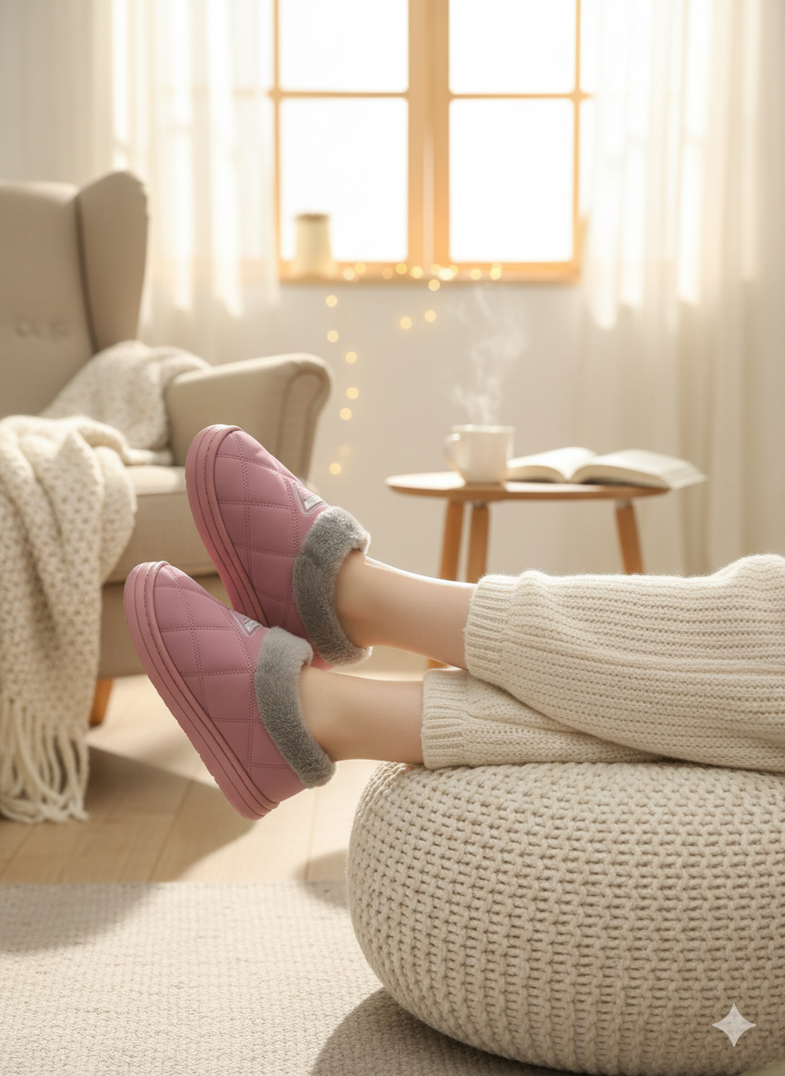 Eco-Foam Cozy Clog Slippers | Plush Lined Winter Wear | Slip-On Warm House Shoes