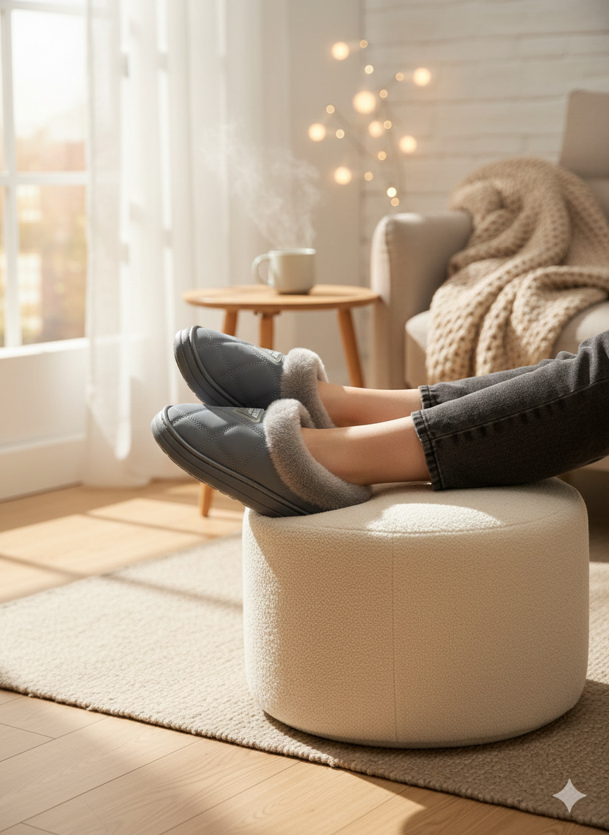 Eco-Foam Cozy Clog Slippers | Plush Lined Winter Wear | Slip-On Warm House Shoes