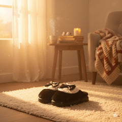 Luxe Lace Bow Plush Slippers  Cozy Winter Indoor Footwear