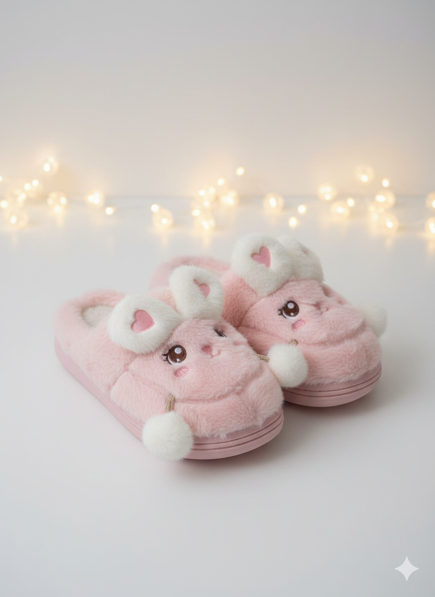 Plush Puppy Character Slippers | Warm Winter Indoor Shoes | 3D Puppy Face Cozy Slippers