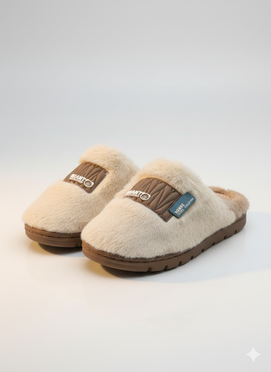Soft Faux Furry Indoor Wear - Urban Plush Comfort Slippers