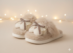 Sweet Fluffy Petal Plush Slippers | Warm Cozy Faux Fur Pastel Home Indoor Shoes