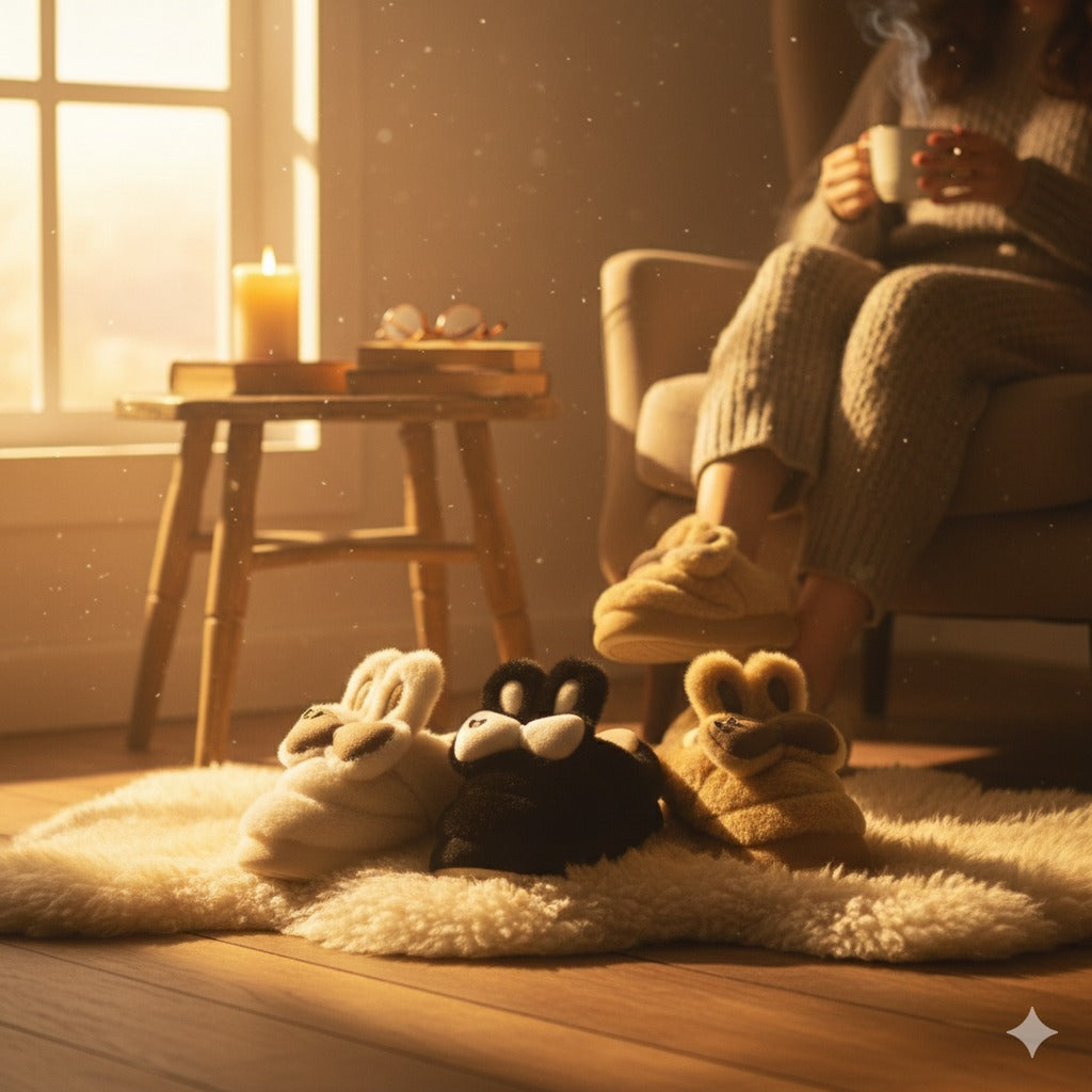 Ultra-Plush Bunny Ear Slippers with Cozy Fleece Lining & Anti-Slip Sole