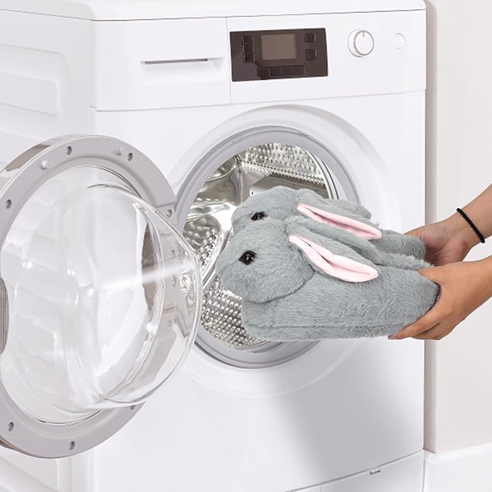 Women's Cute Bunny Animals Slippers Interesting Comfortable Furry Slippers Soft Plush Winter season Keep warm Home Slippers