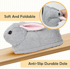 Women's Cute Bunny Animals Slippers Interesting Comfortable Furry Slippers Soft Plush Winter season Keep warm Home Slippers
